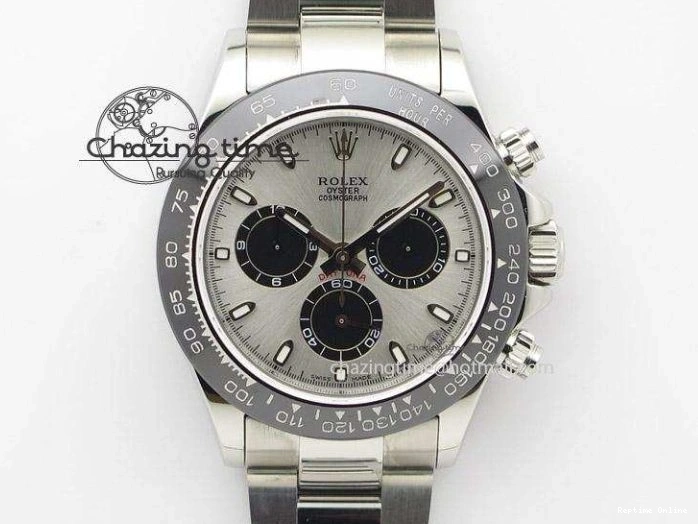 0509 WeatherProof Daytona 116519 SS TWF 1:1 Best Edition 904L Steel Gray Meteorite Black Dial on Oysterflex Strap A 2410